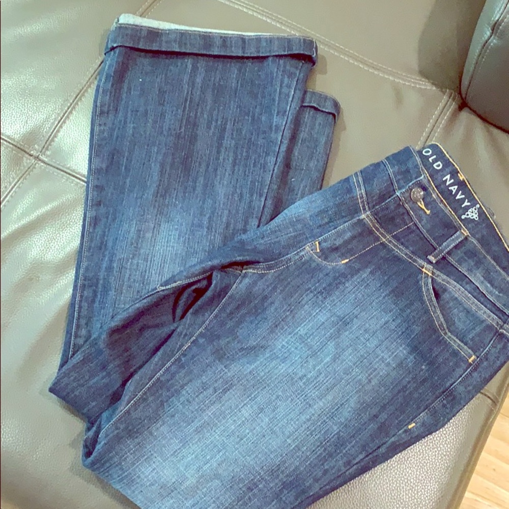 New Old Navy wide cuffed boot legged jeans